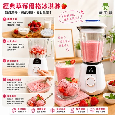 經典草莓優格冰淇淋圖片